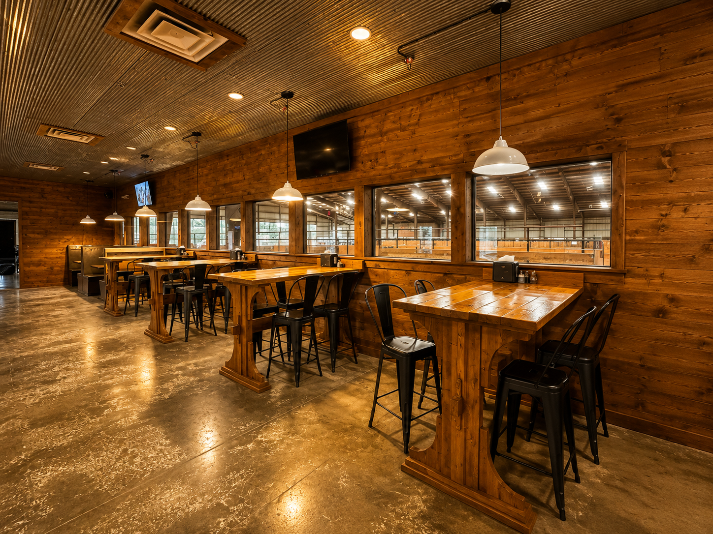 Dining tables at The Branding Iron